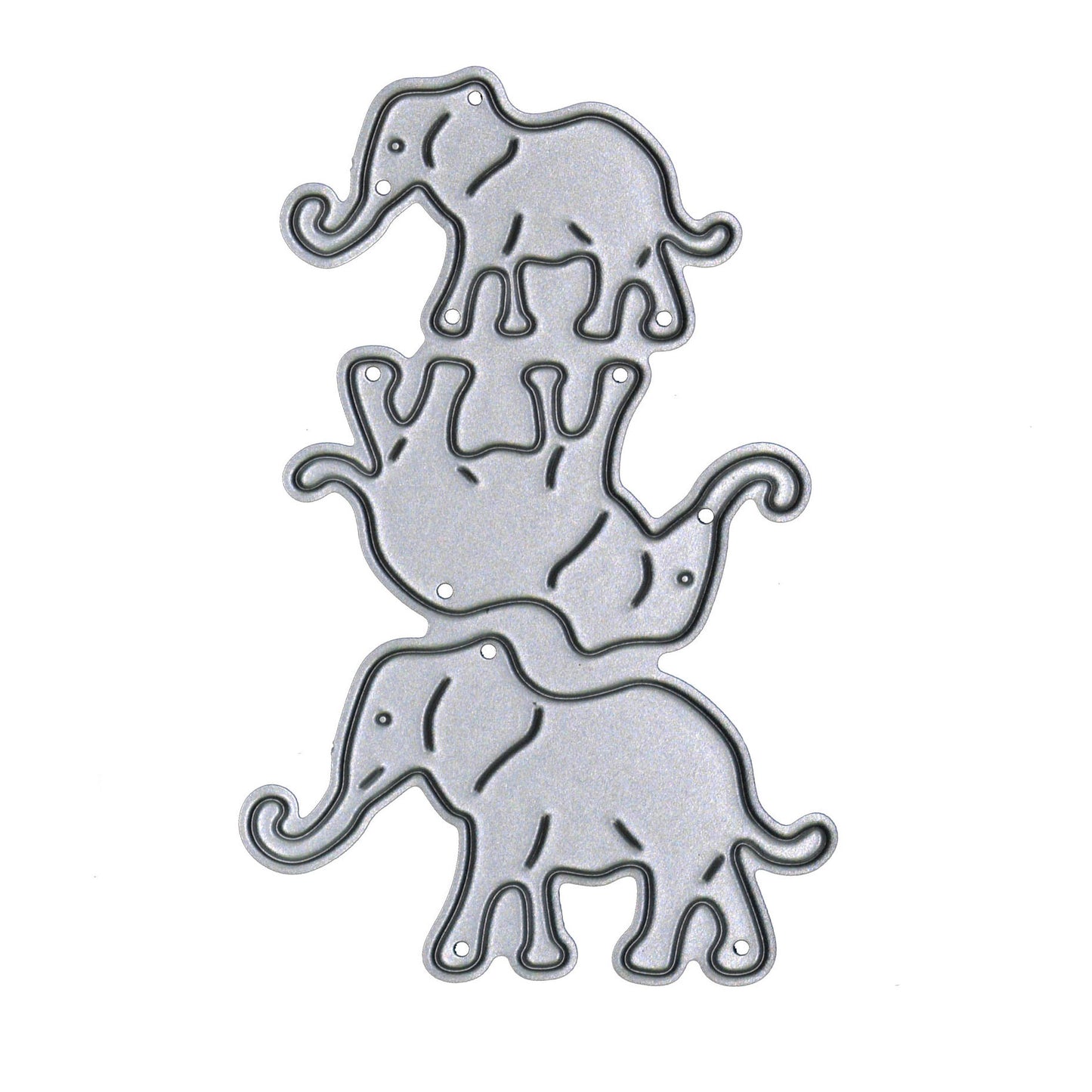Elephant family metal cutting dies with three separate elephant designs for card making scrapbooking and paper craft projects