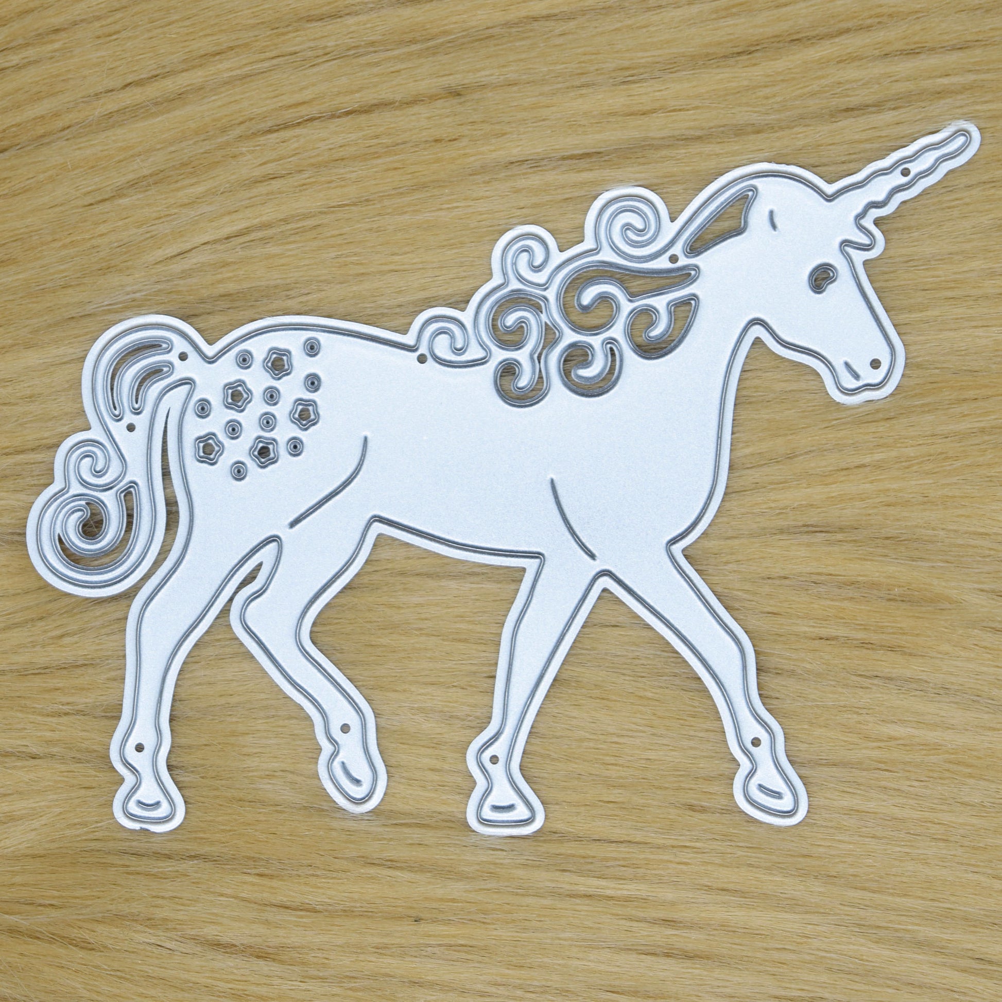 Fantasy unicorn metal cutting die for handmade cards and craft projects