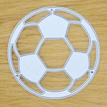 Football circle metal cutting die with panel design for card making