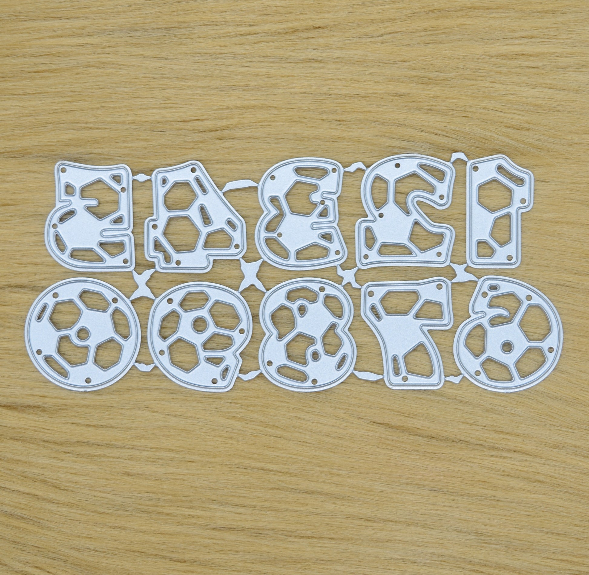 Football number metal cutting dies 0 to 9 set