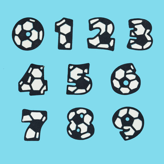 Football number metal cutting dies set 0 to 9 for card making