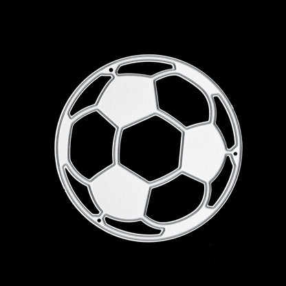 Football pattern metal cutting die on black background