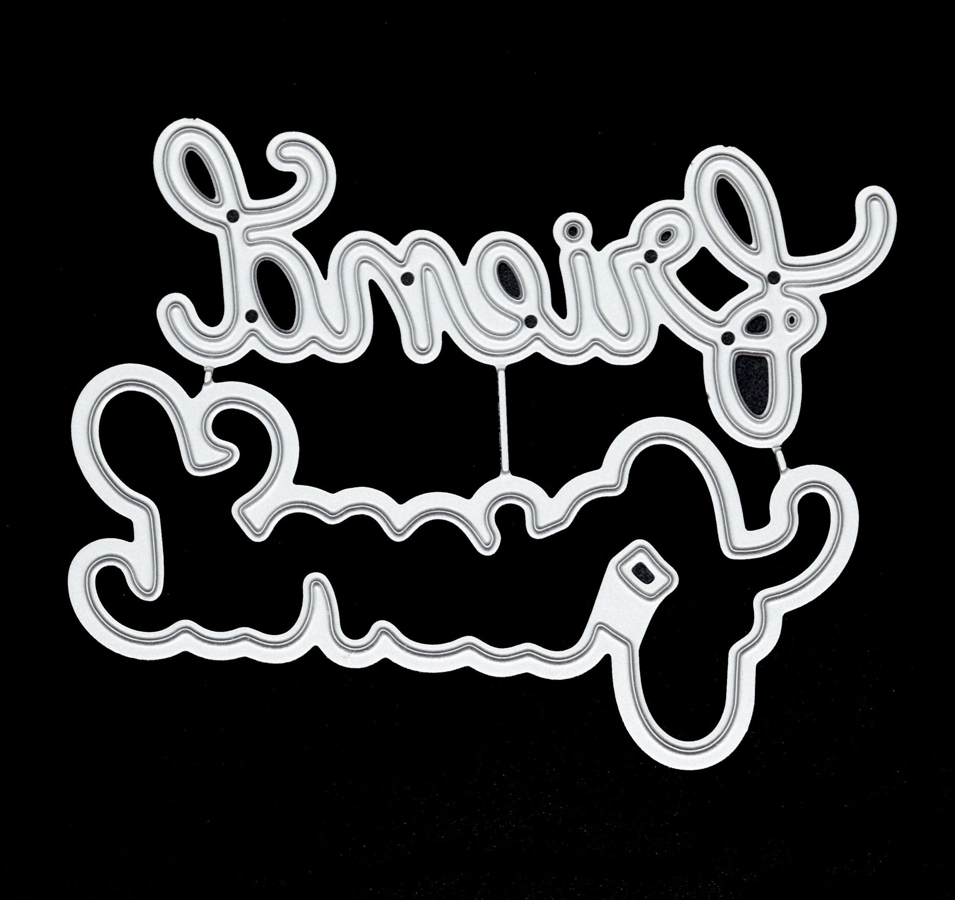 Layered Friend sentiment metal cutting die set for card making and papercraft