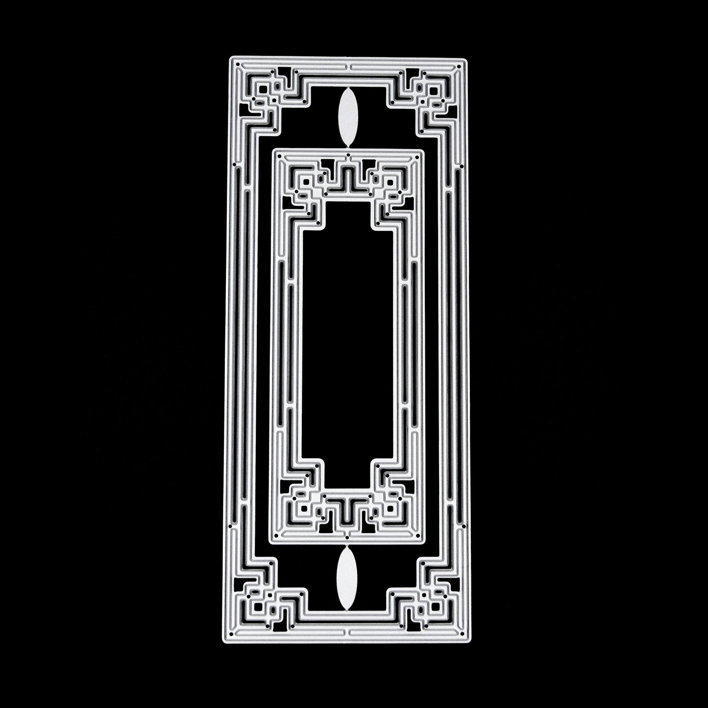 Art Deco rectangle metal cutting dies geometric panel design