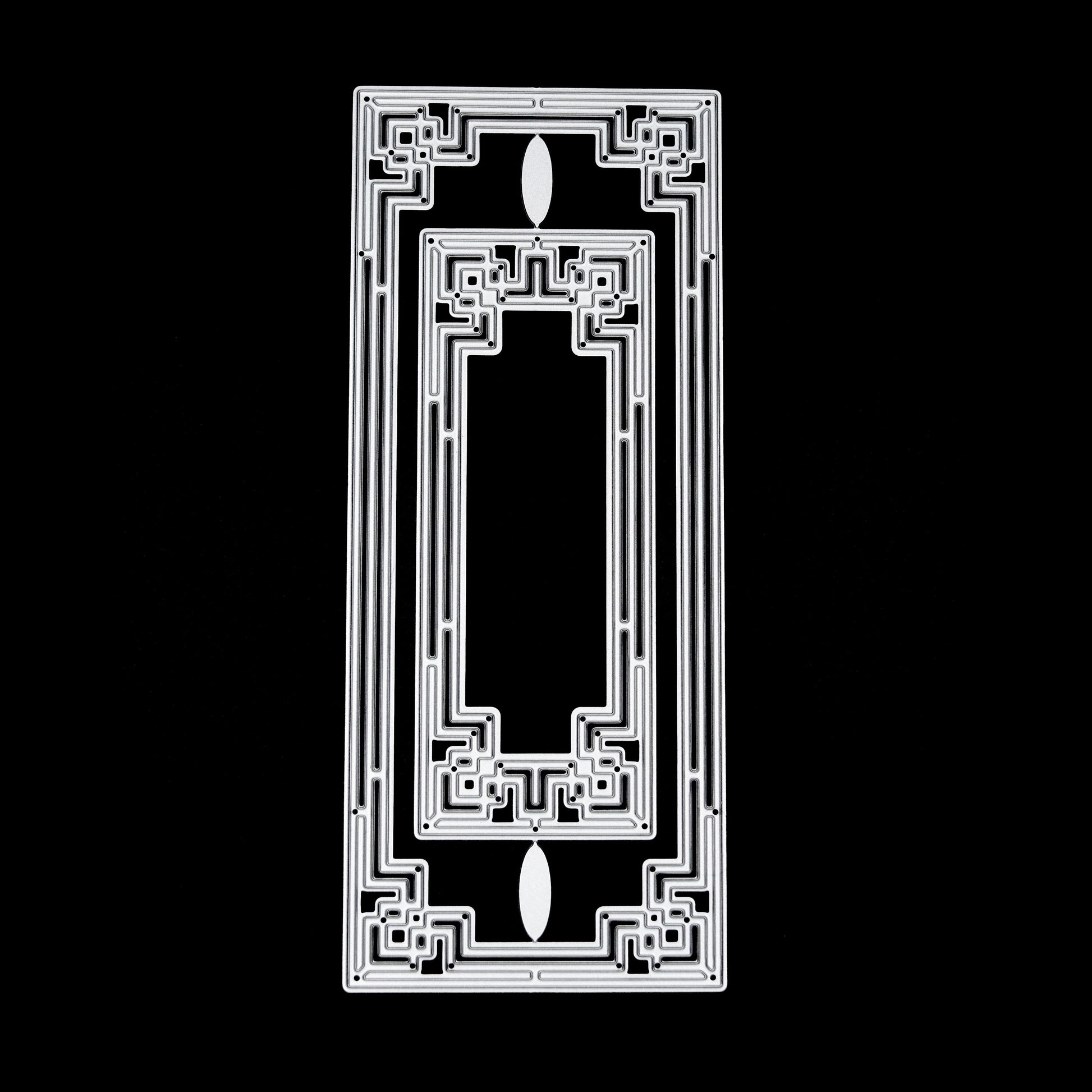 Art Deco rectangle metal cutting dies geometric panel design