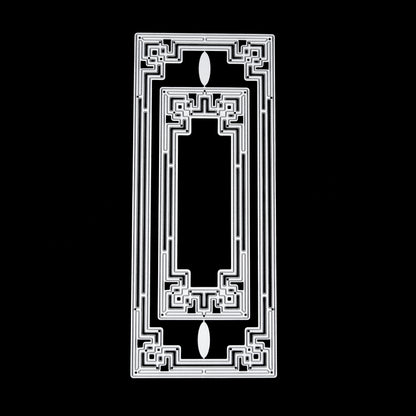 Art Deco rectangle metal cutting dies geometric panel design