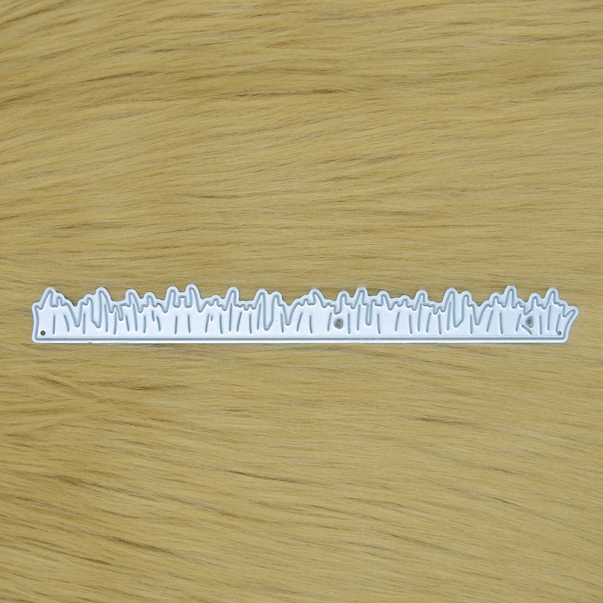 Grass border metal cutting die detail for papercraft and card making