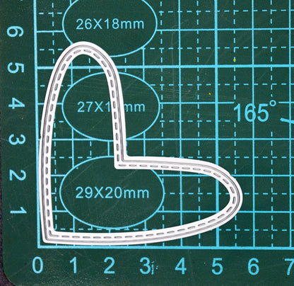 Stitched Heart Nesting Metal Cutting Dies Set – Large Heart Card Making Dies