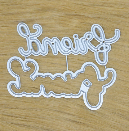 Layered Friend sentiment metal cutting die for handmade cards and scrapbook crafts