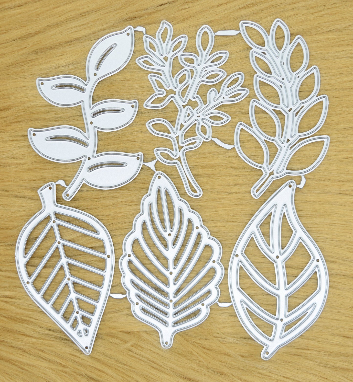 Assorted leaf metal cutting dies set for handmade cards and craft projects