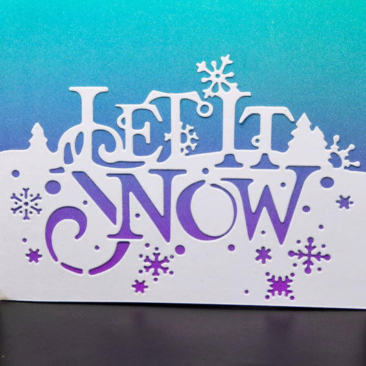 Let It Snow Border Metal Cutting Die – Christmas Card Making Craft Die