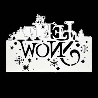 Let it snow metal cutting die with snowflake and winter scene design
