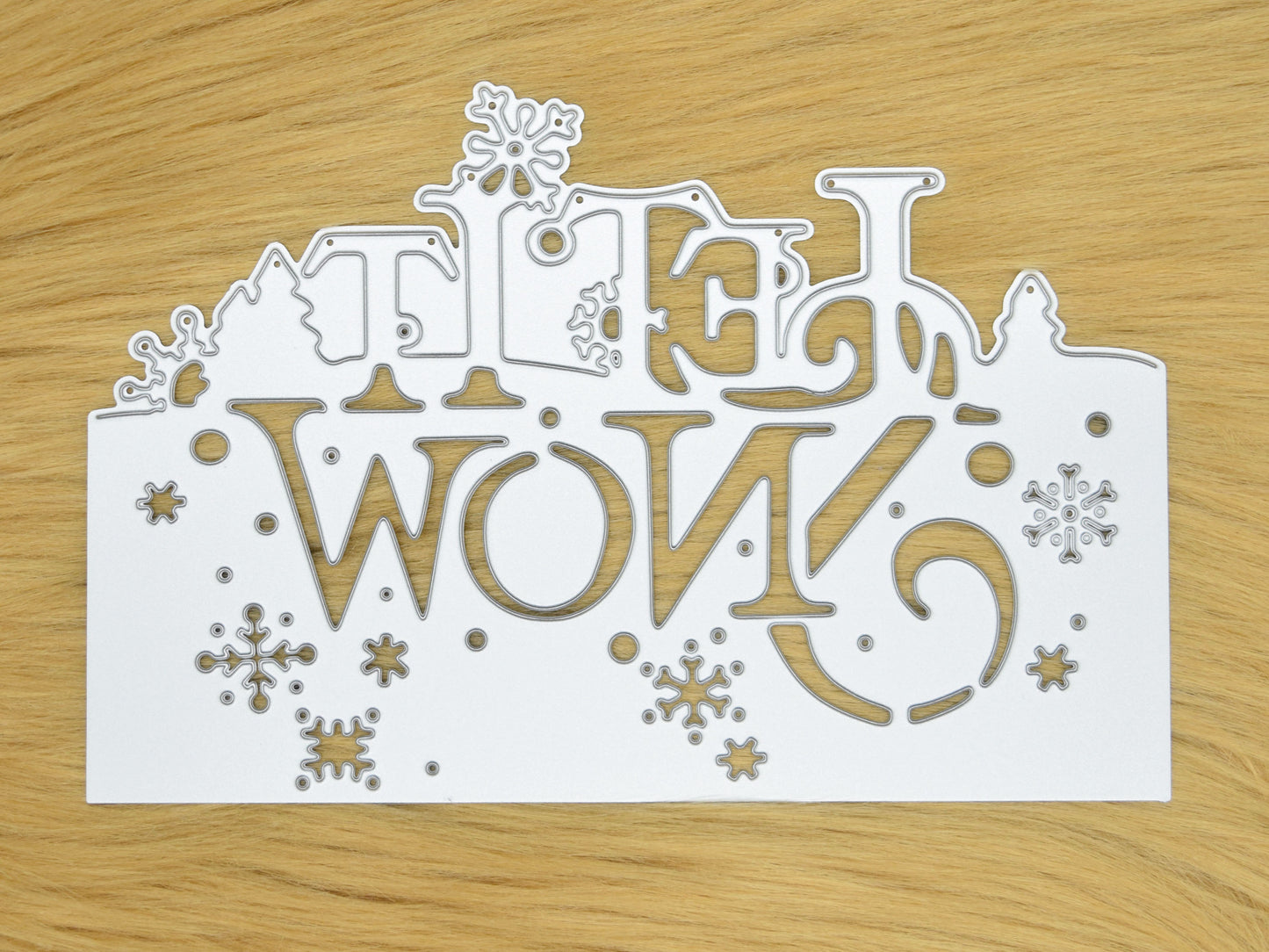 Let it snow metal cutting die for Christmas and winter card making