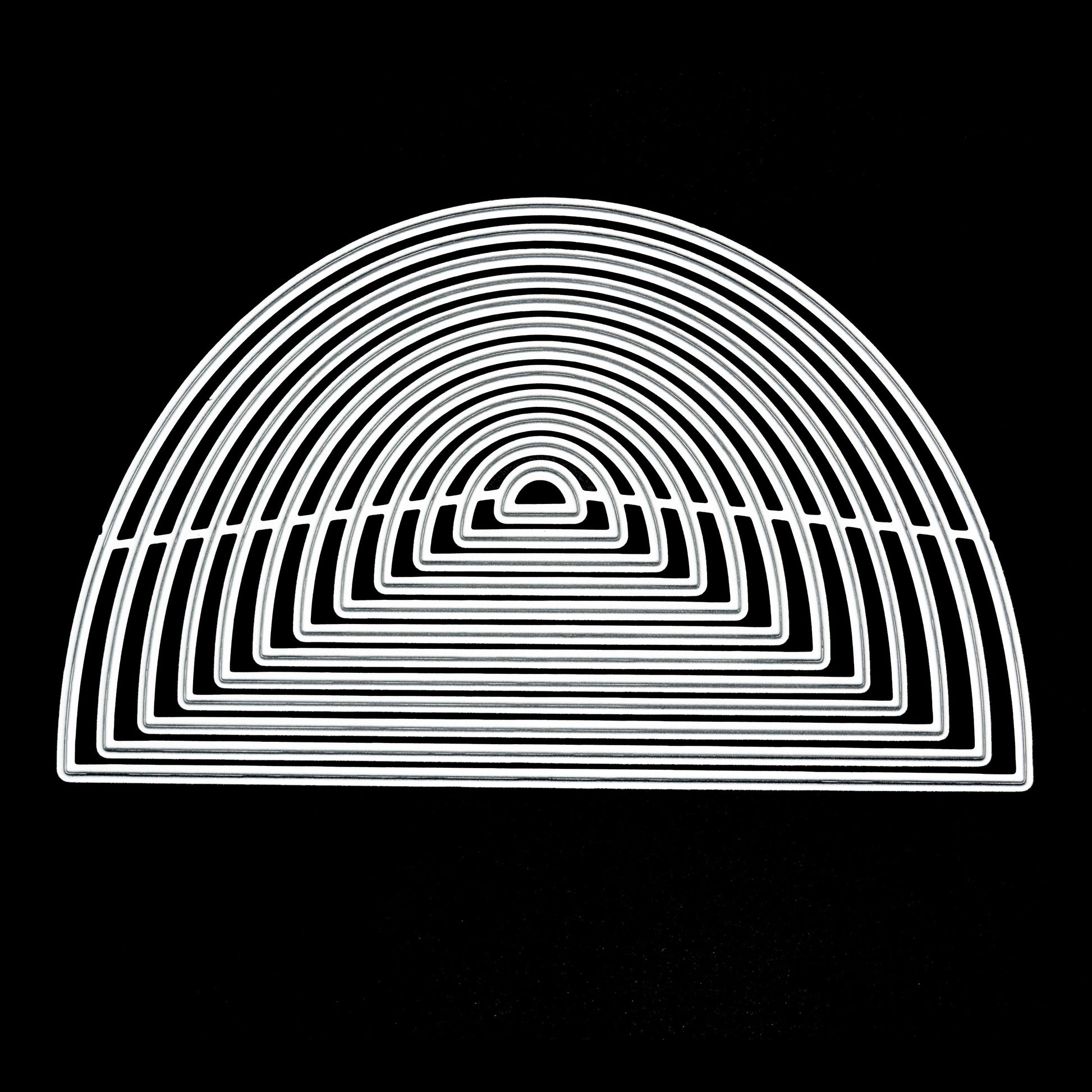 Complete nest of semicircle metal cutting dies for card making and papercrafts