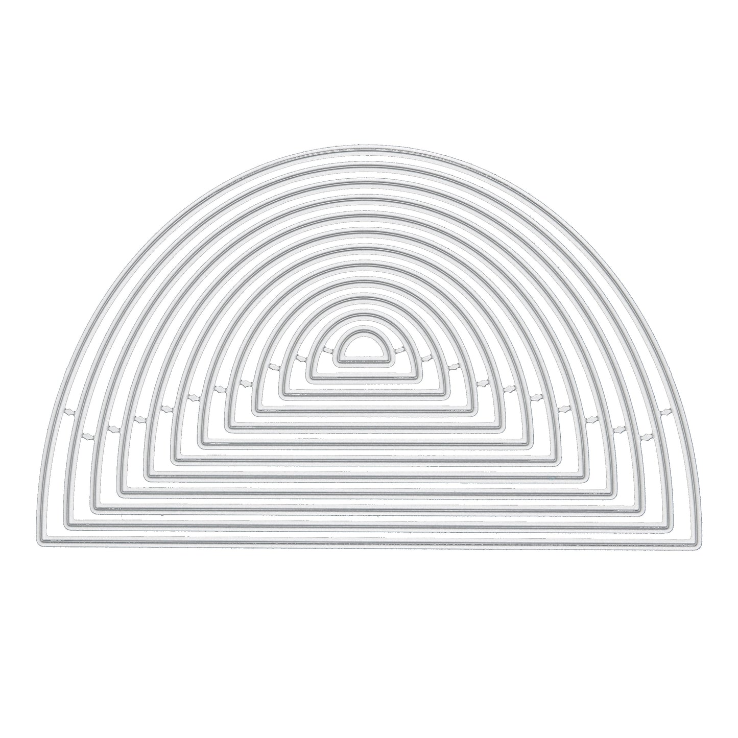 Nest of semicircle metal cutting dies set for card making and papercraft projects