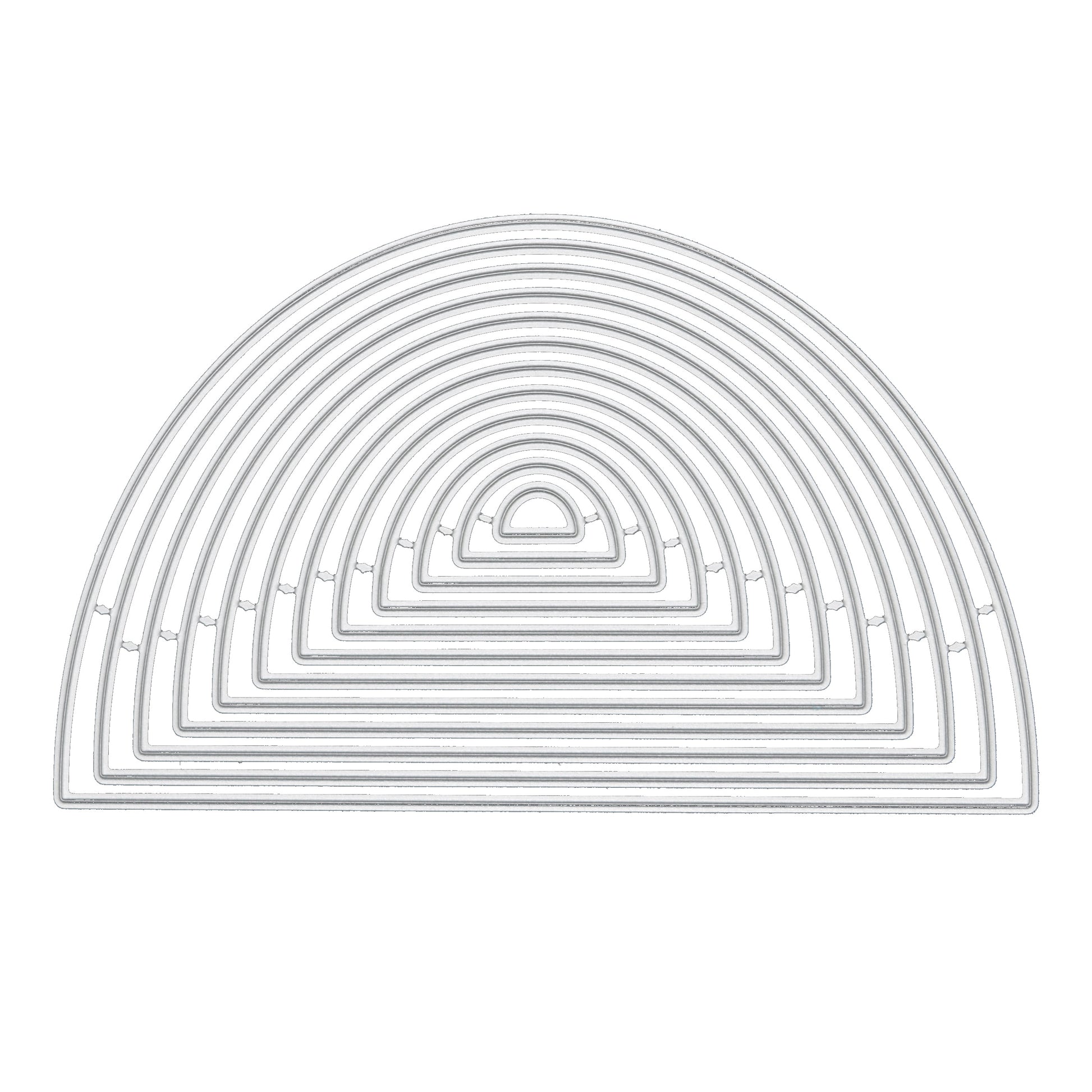 Nest of semicircle metal cutting dies set for card making and papercraft projects