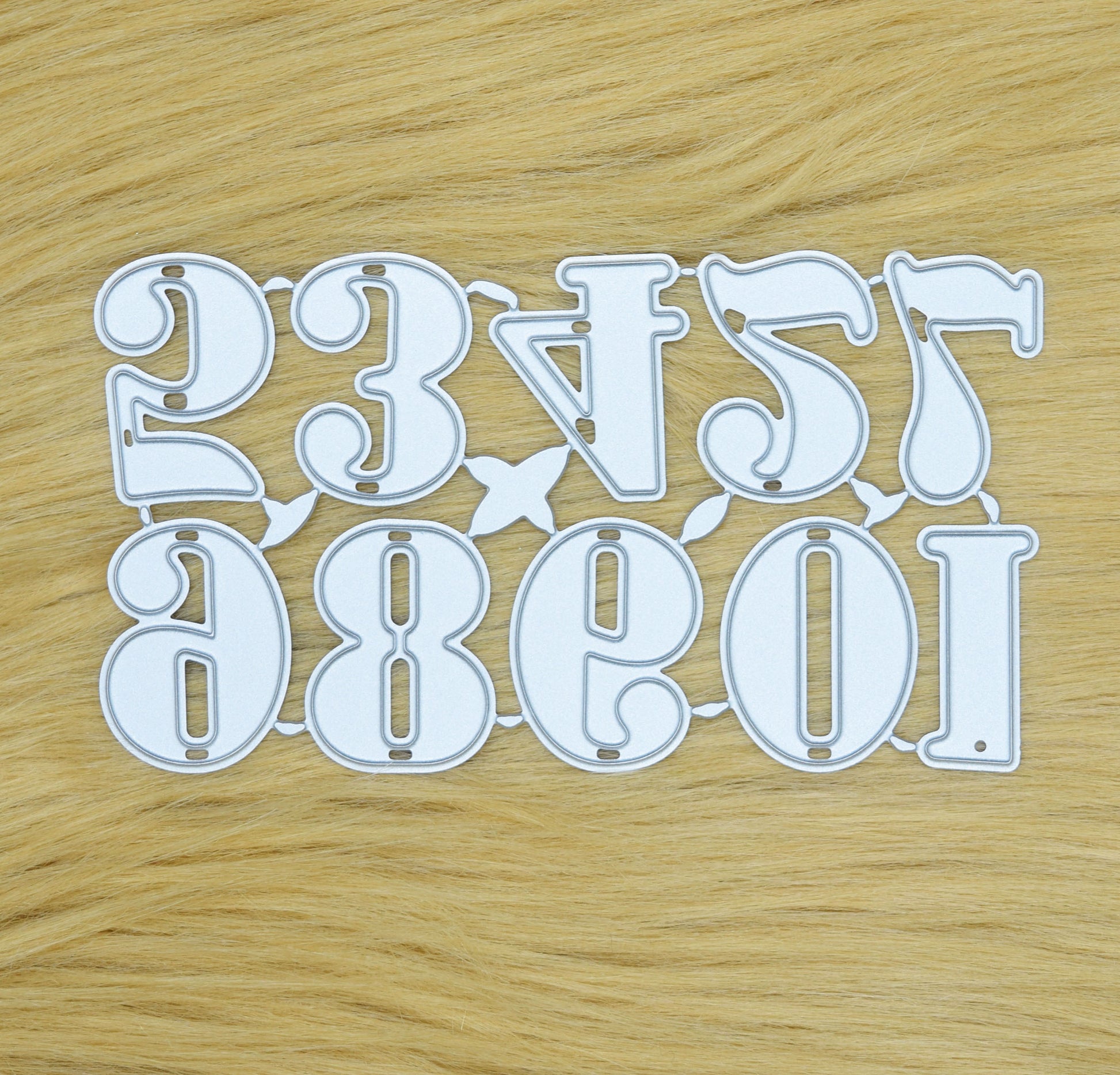 Decorative number craft metal cutting dies set for birthdays anniversaries and celebration cards