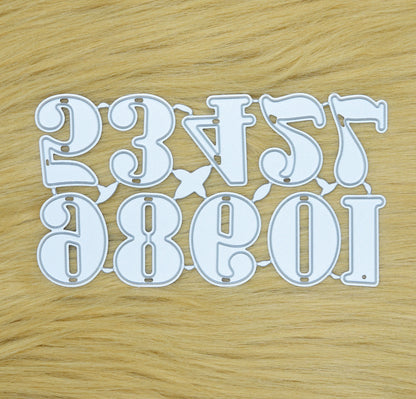 Decorative number craft metal cutting dies set for birthdays anniversaries and celebration cards
