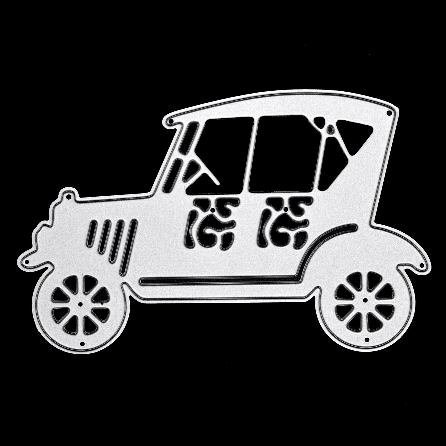 Old fashioned vintage car metal cutting die for scrapbook and card making