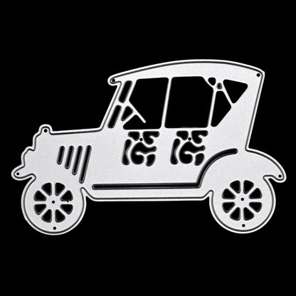 Old fashioned vintage car metal cutting die for scrapbook and card making