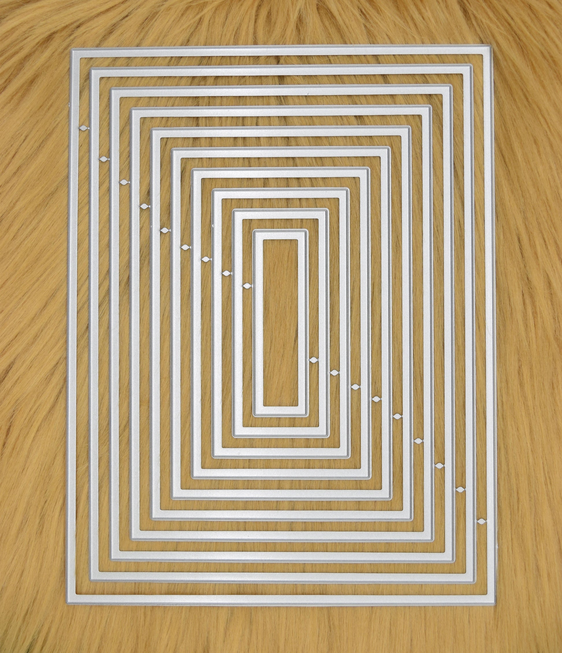 Large plain rectangle nesting metal cutting dies for card making and layered papercraft projects
