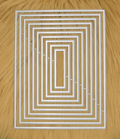 Large plain rectangle nesting metal cutting dies for card making and layered papercraft projects