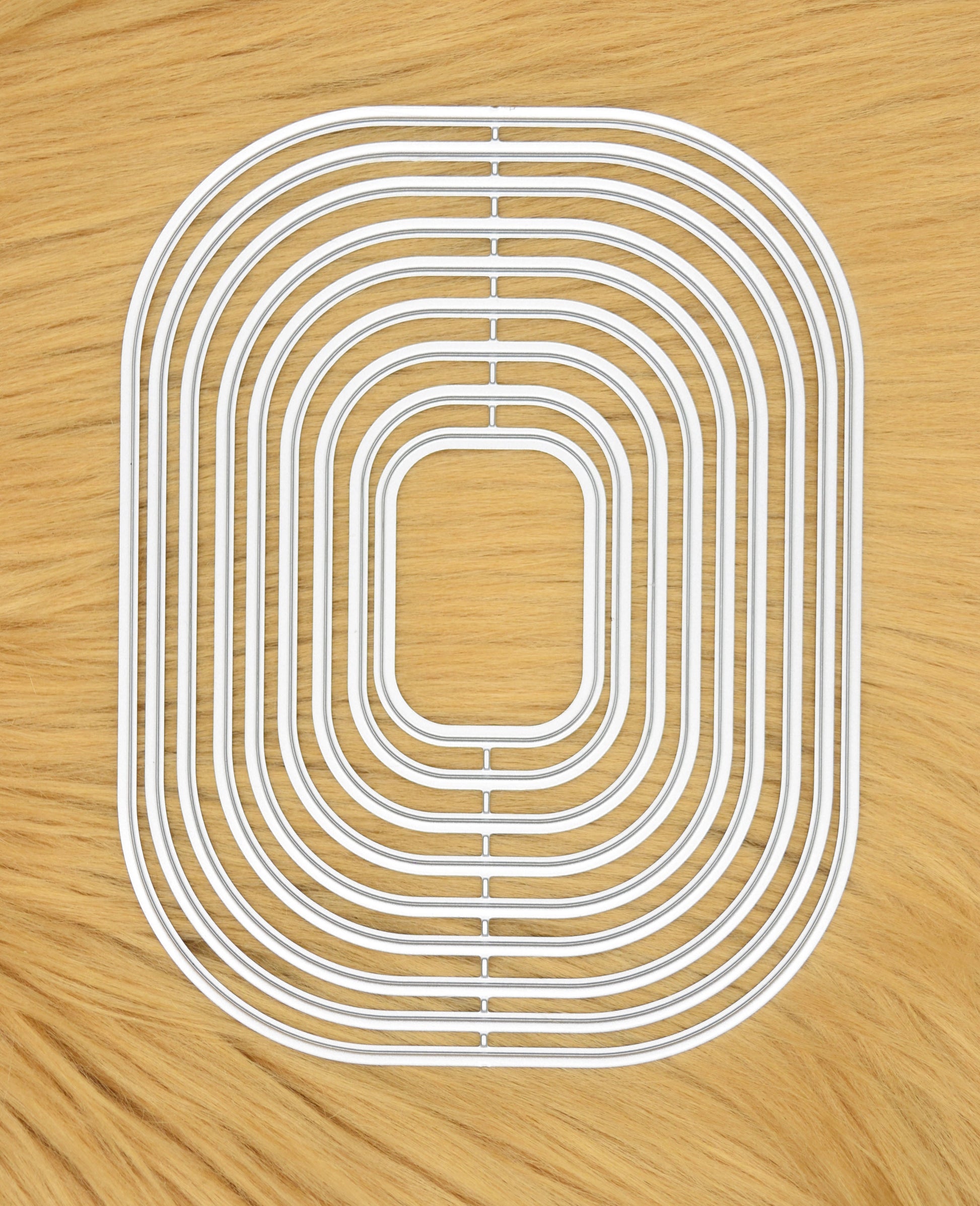 9 piece rounded corner rectangle nesting metal cutting dies set for card making and papercrafts