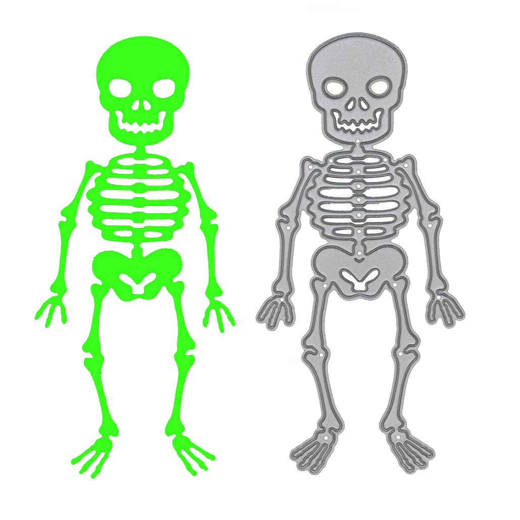 Halloween Skeleton Metal Cutting Die – Spooky Character for Card Making