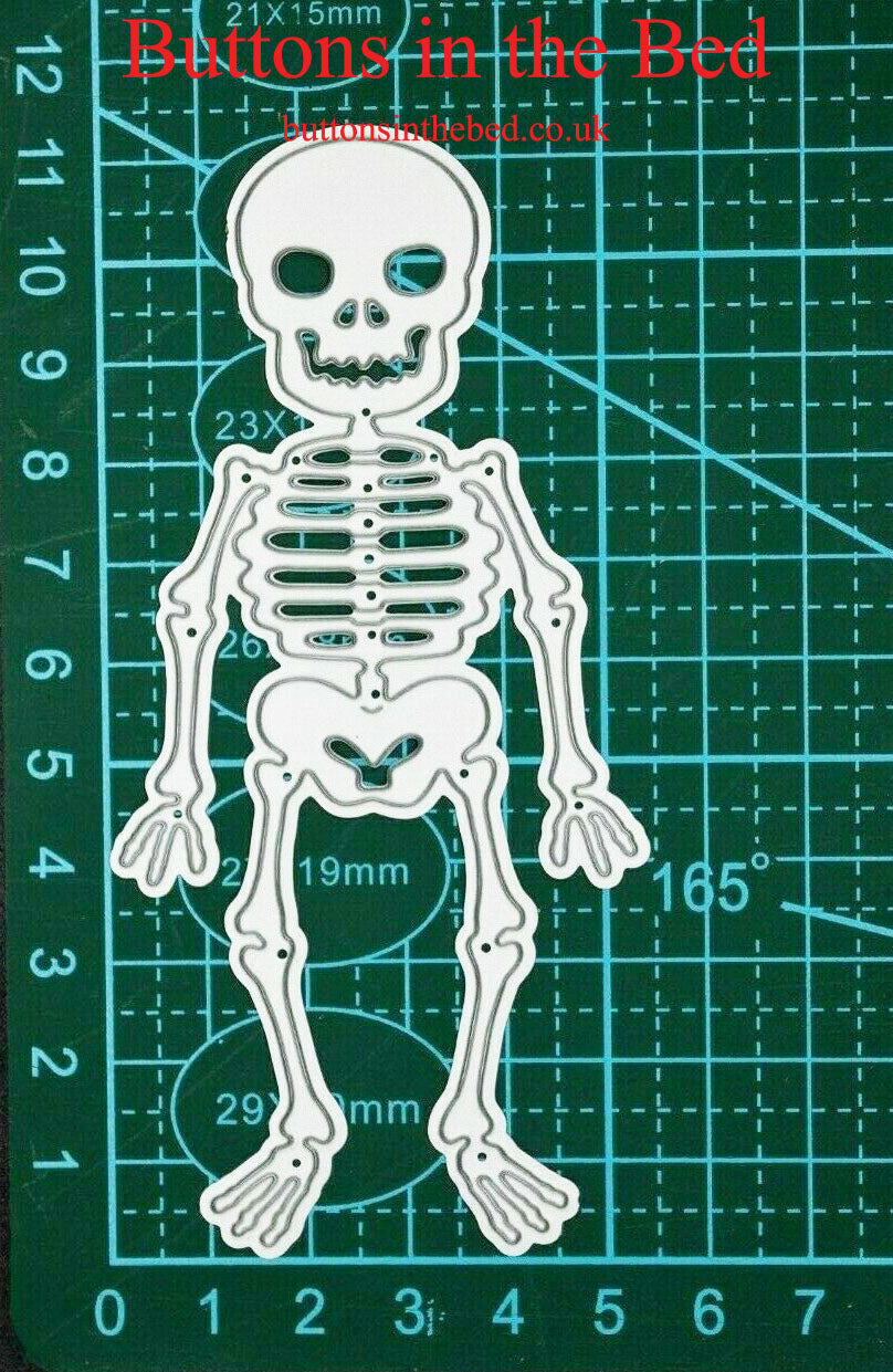 Halloween Skeleton Metal Cutting Die – Spooky Character for Card Making