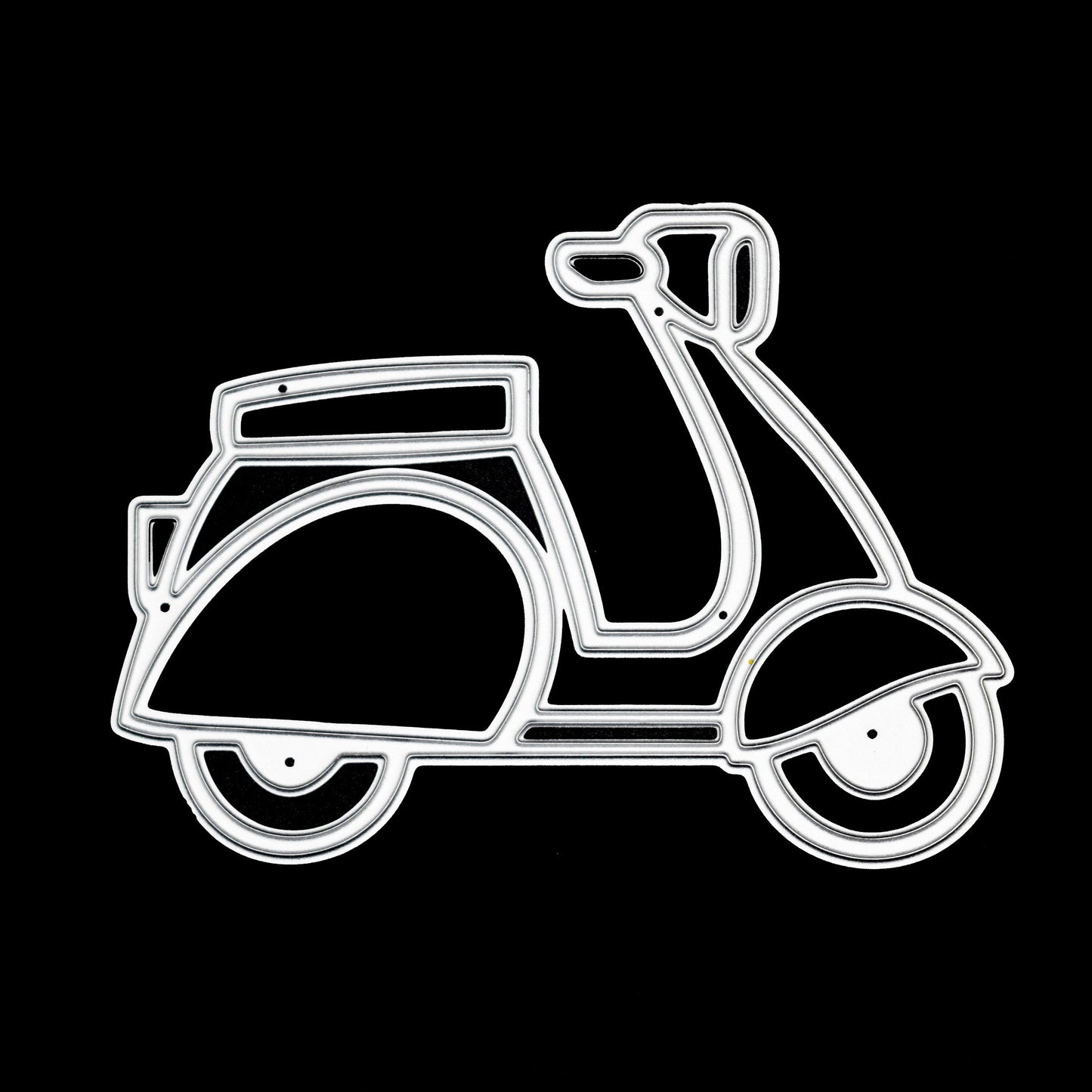 Scooter metal cutting die detailed design for papercraft and card making