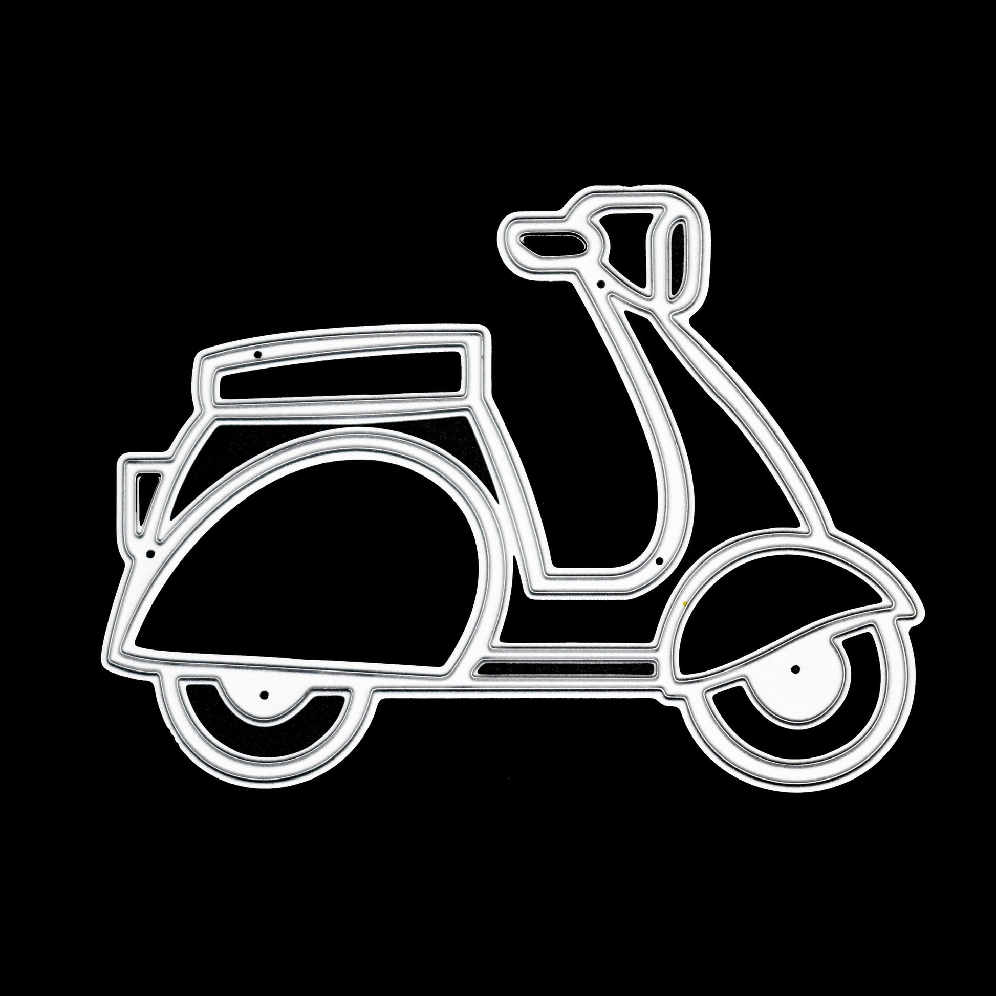 Scooter metal cutting die detailed design for papercraft and card making