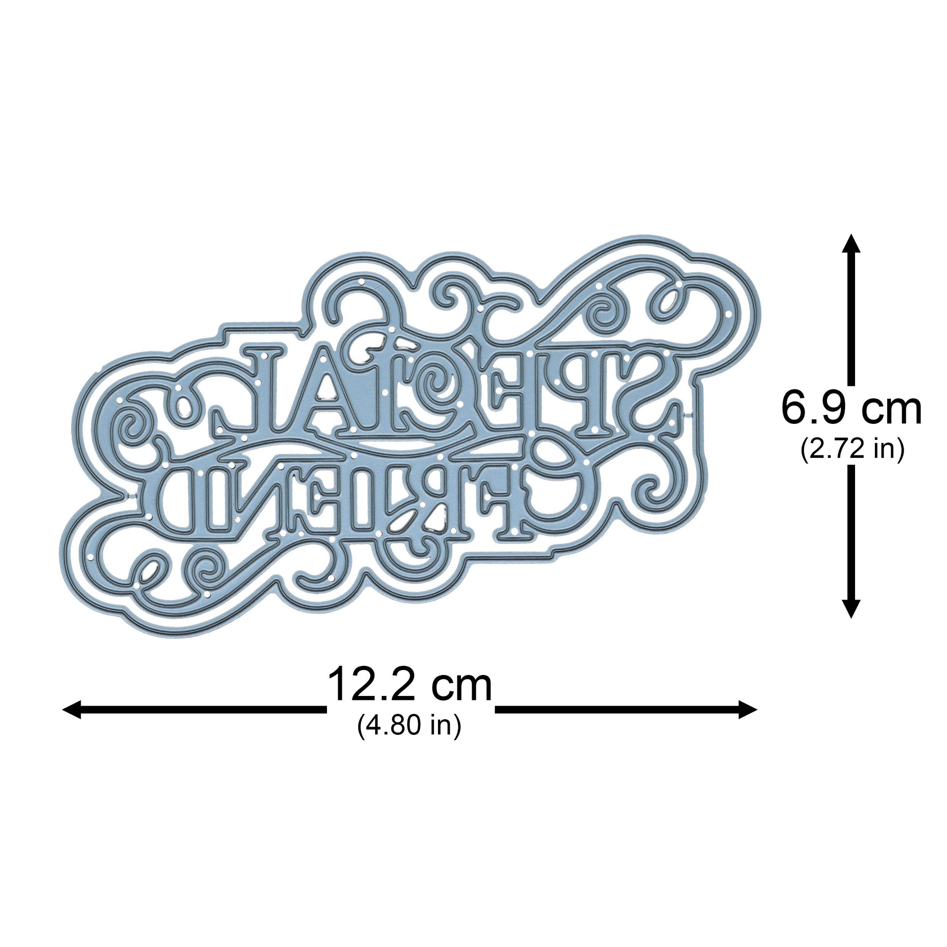 Special Friend layered sentiment metal cutting dies measuring approximately 12.2 × 6.9 cm for card making and papercraft.