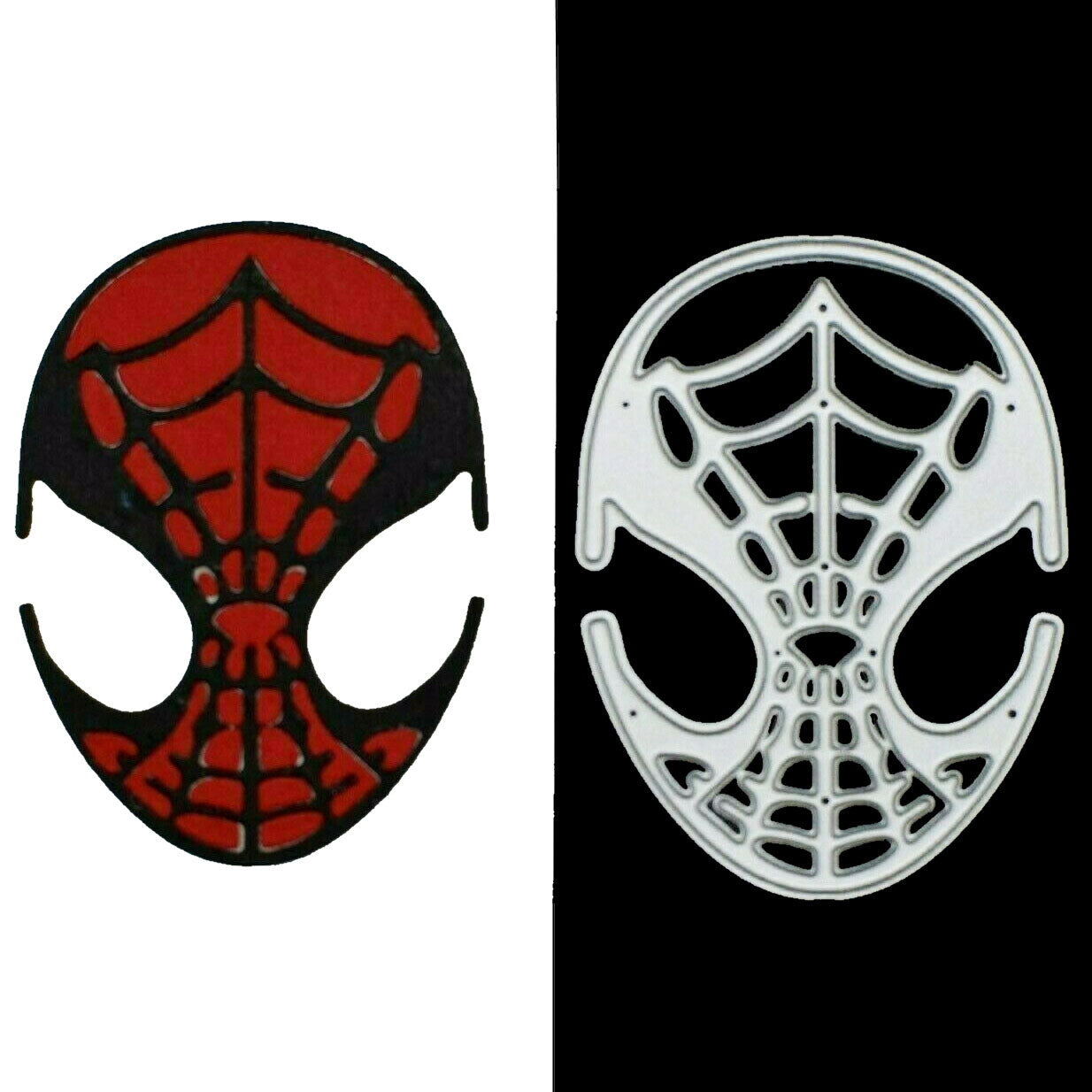 Superhero Web Mask Metal Cutting Die – Comic Style Face Design