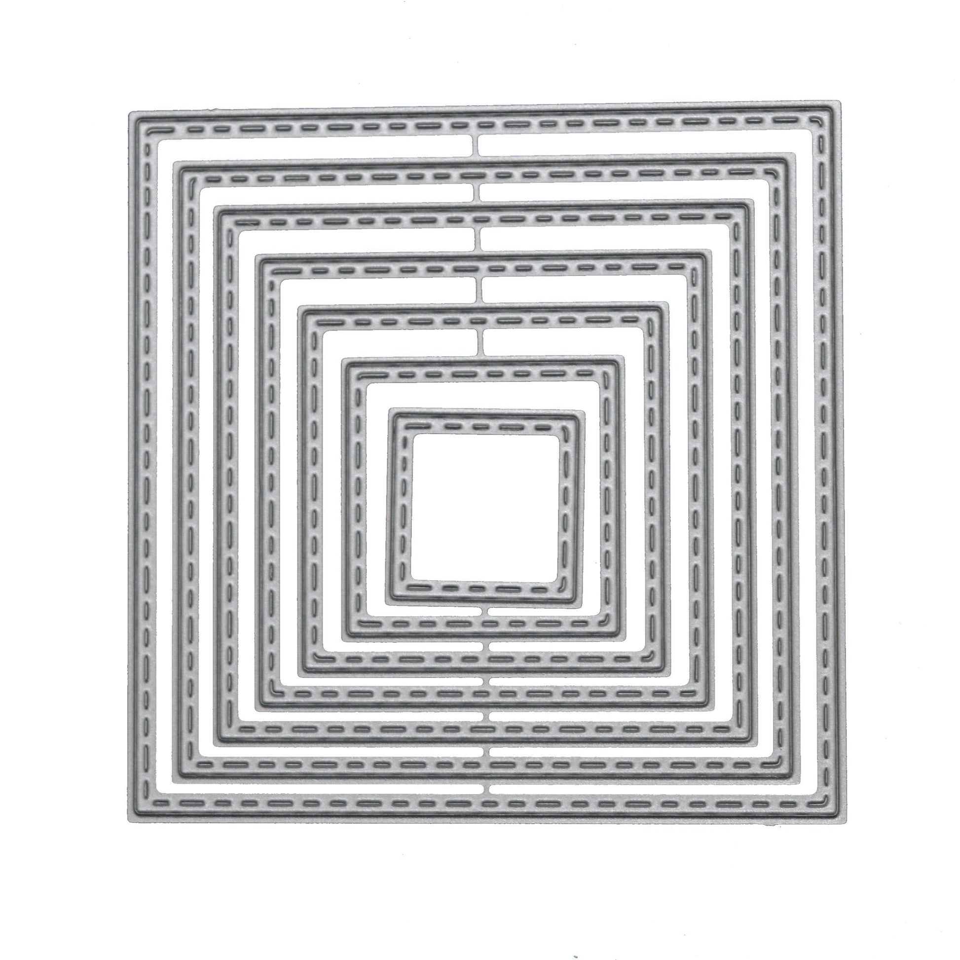 Square stitched frame metal cutting dies set