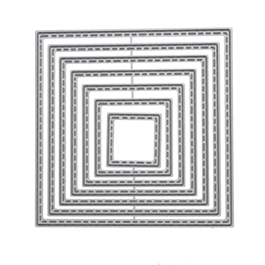 Square stitched frame metal cutting dies set
