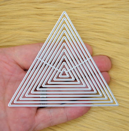 Triangle Nesting Metal Cutting Dies Set – Straight Edge Card Making Dies
