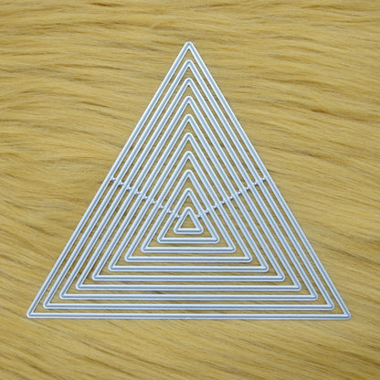 Triangle nesting metal cutting dies set for geometric card making designs