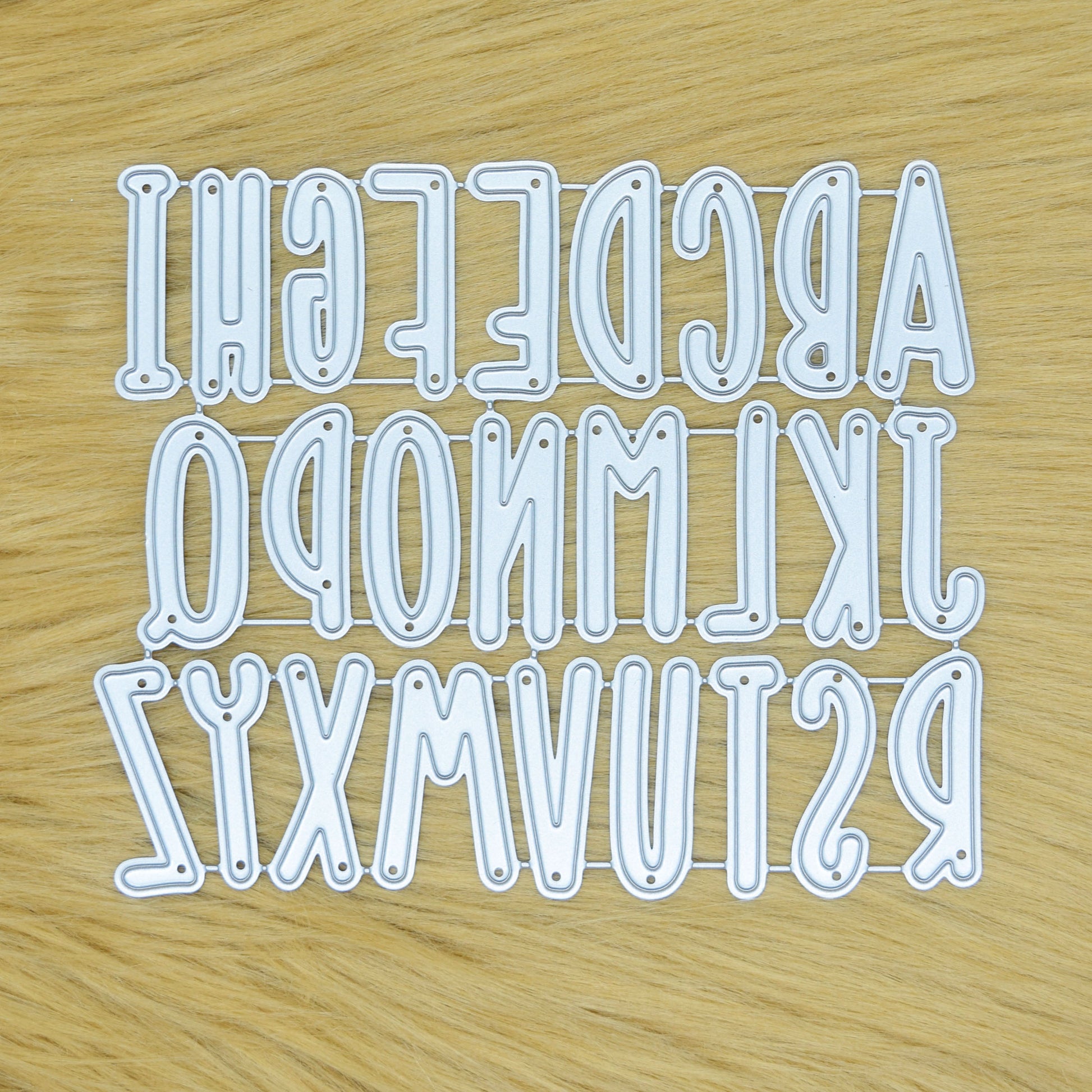 Uppercase alphabet metal cutting dies set with full A to Z letters