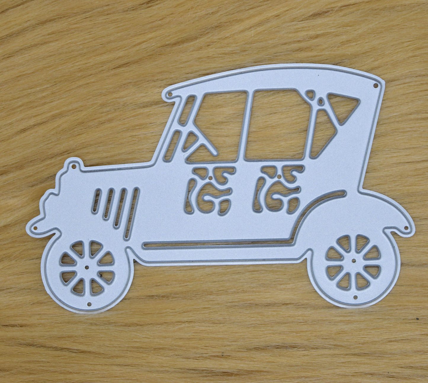 Vintage retro car metal cutting die for card making and papercraft