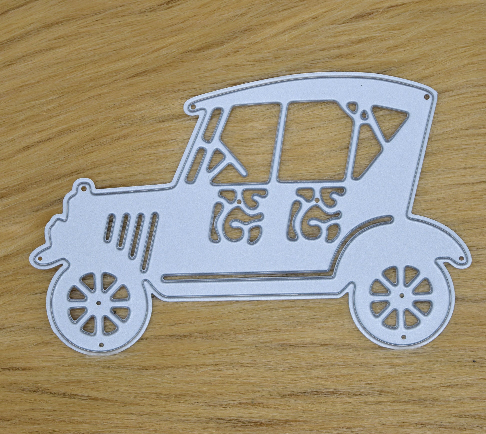 Vintage retro car metal cutting die for card making and papercraft