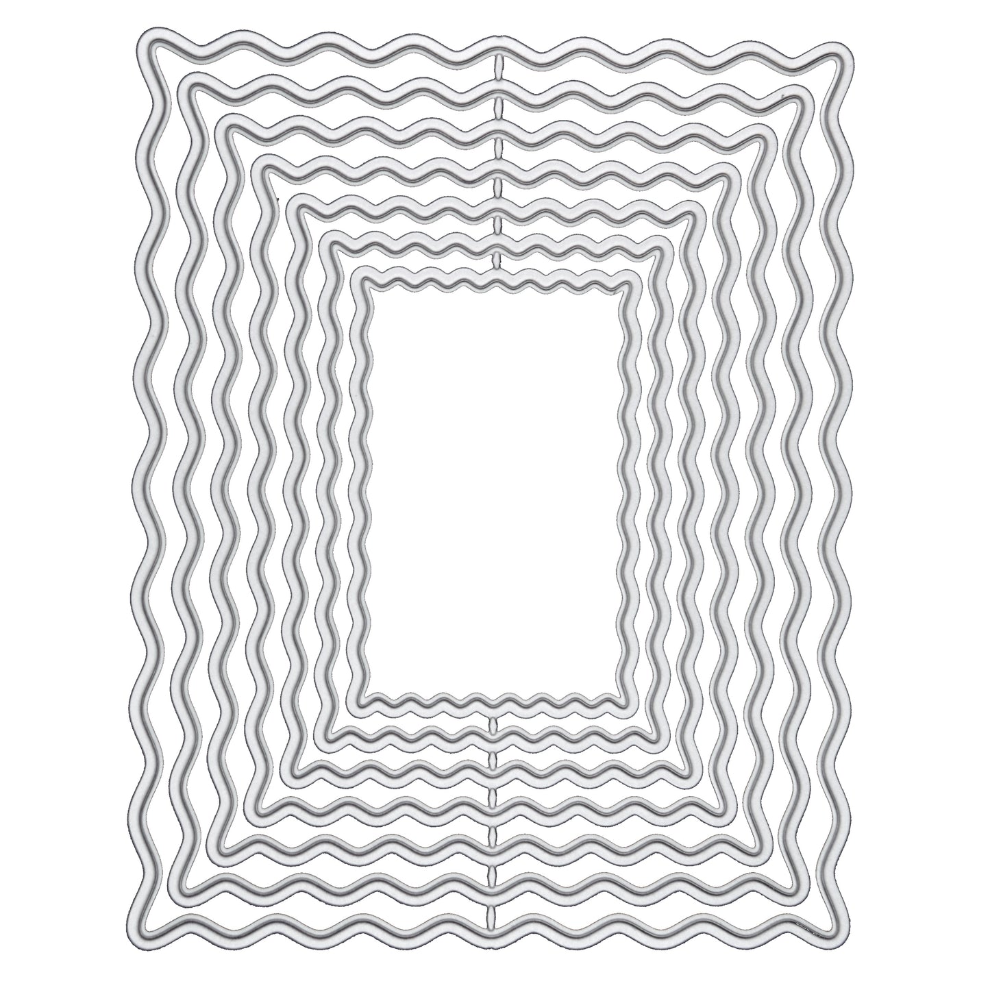 wavy rectangle nesting dies