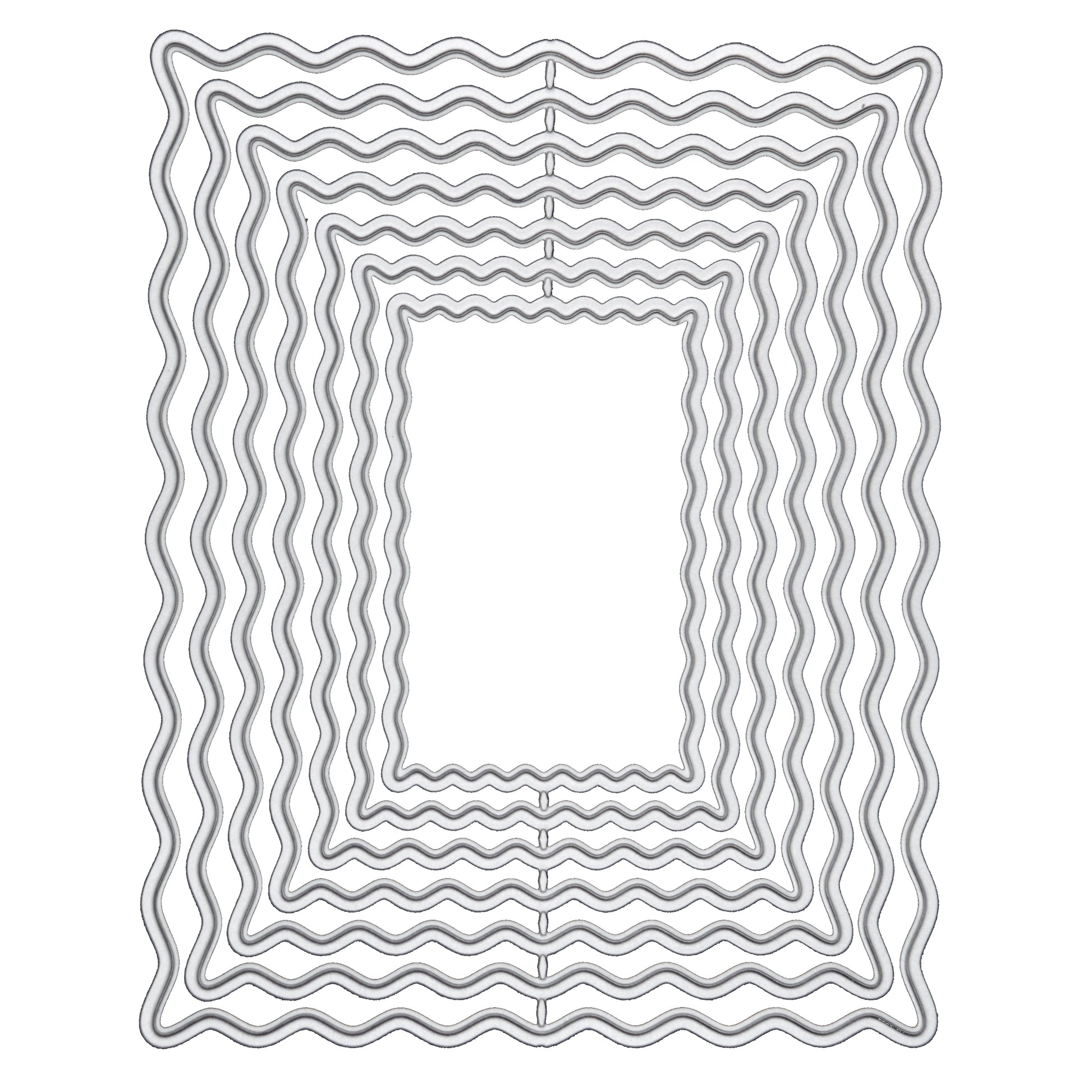 wavy rectangle nesting dies