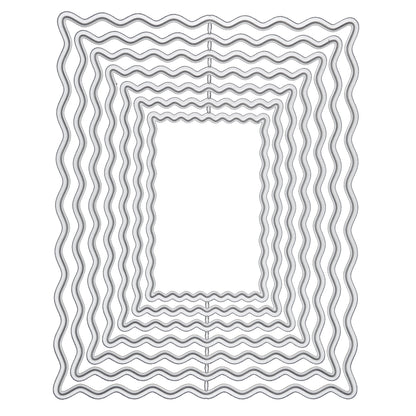 wavy rectangle nesting dies