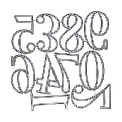 Large Number 8 cm Metal Cutting Dies – 0–9 Set for Card Making