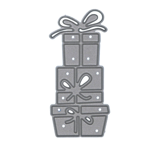 Stack of Presents Inverted Metal Cutting Die – Christmas Gift Design