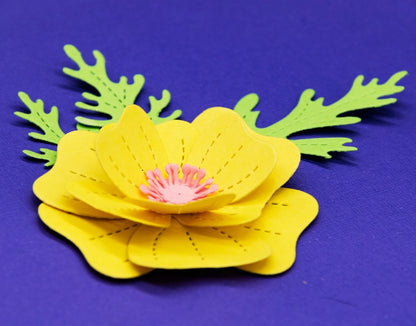 3D Poppy Flower Metal Cutting Dies – Remembrance Layered Set